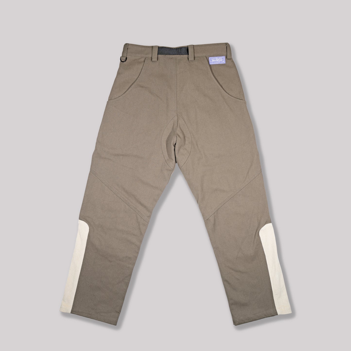 Sango Carpenter Duck Canvas Pants Chocolate Mint Black Belt