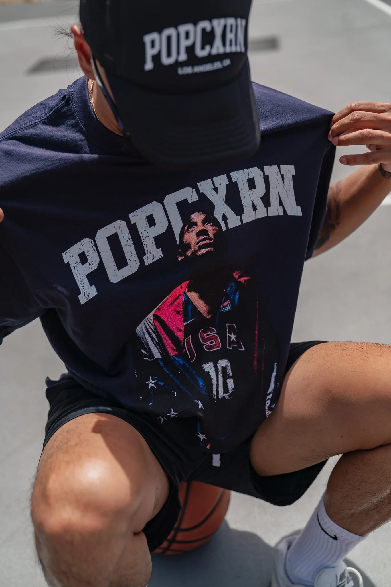 Popcxrn Olympic Kobe T-Shirt Navy