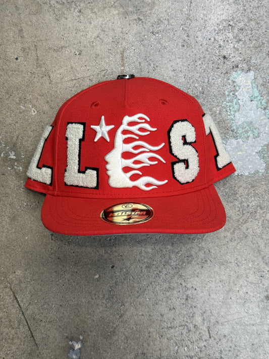 Hellstar OG Patch Fitted Hat Red Size 7