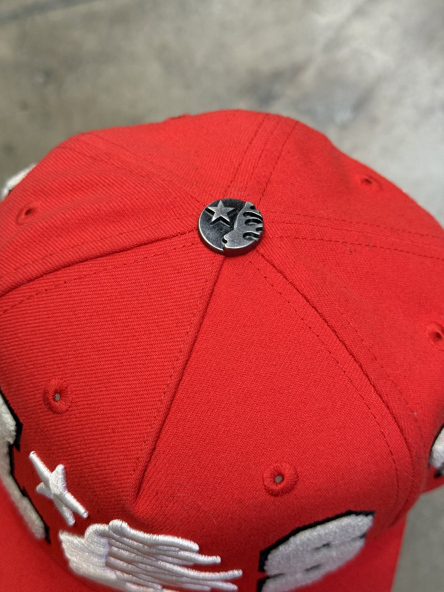 Hellstar OG Patch Fitted Hat Red Size 7