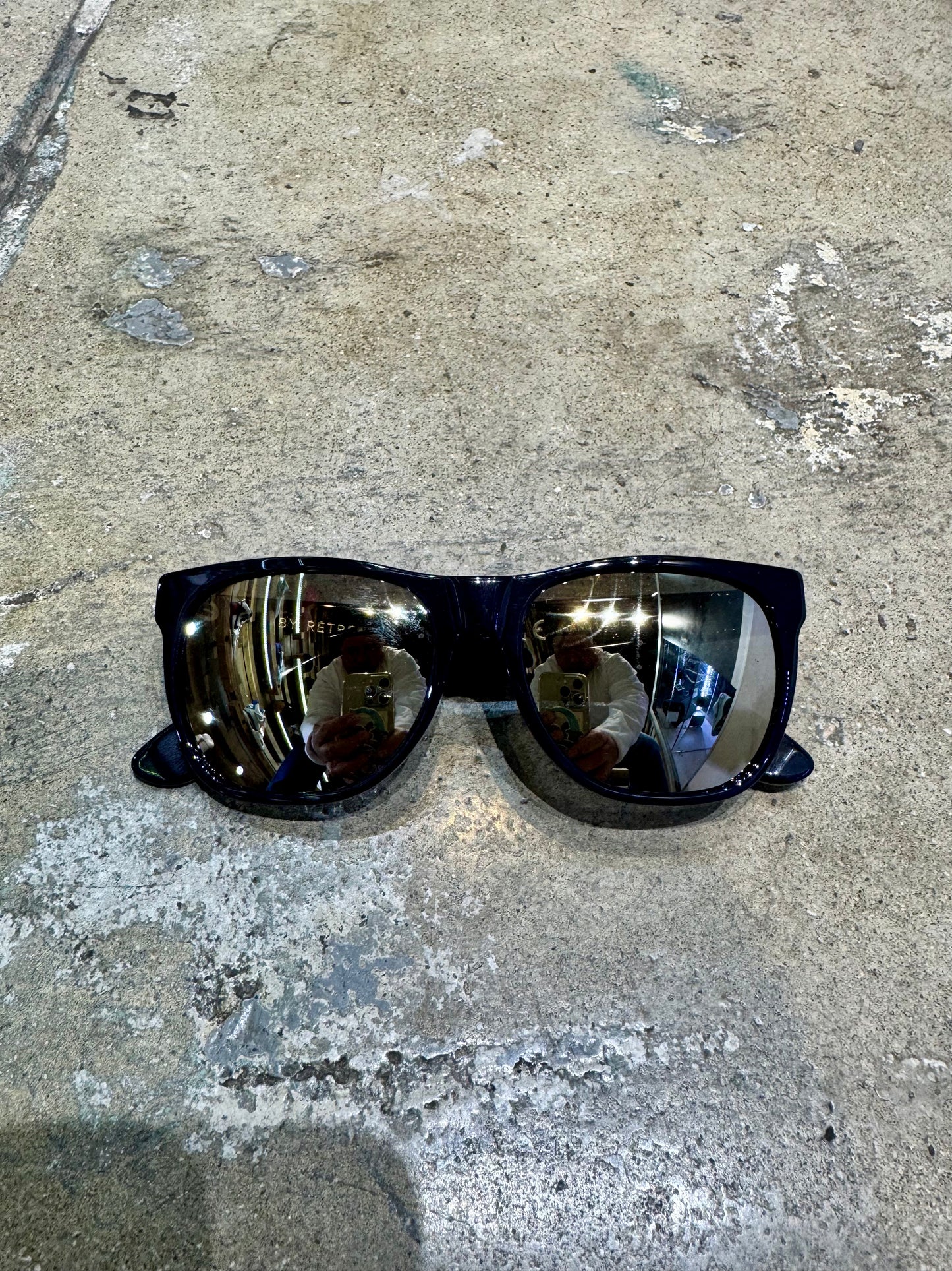 RetroSuperFuture Classic Navy/Mirror Sunglasses