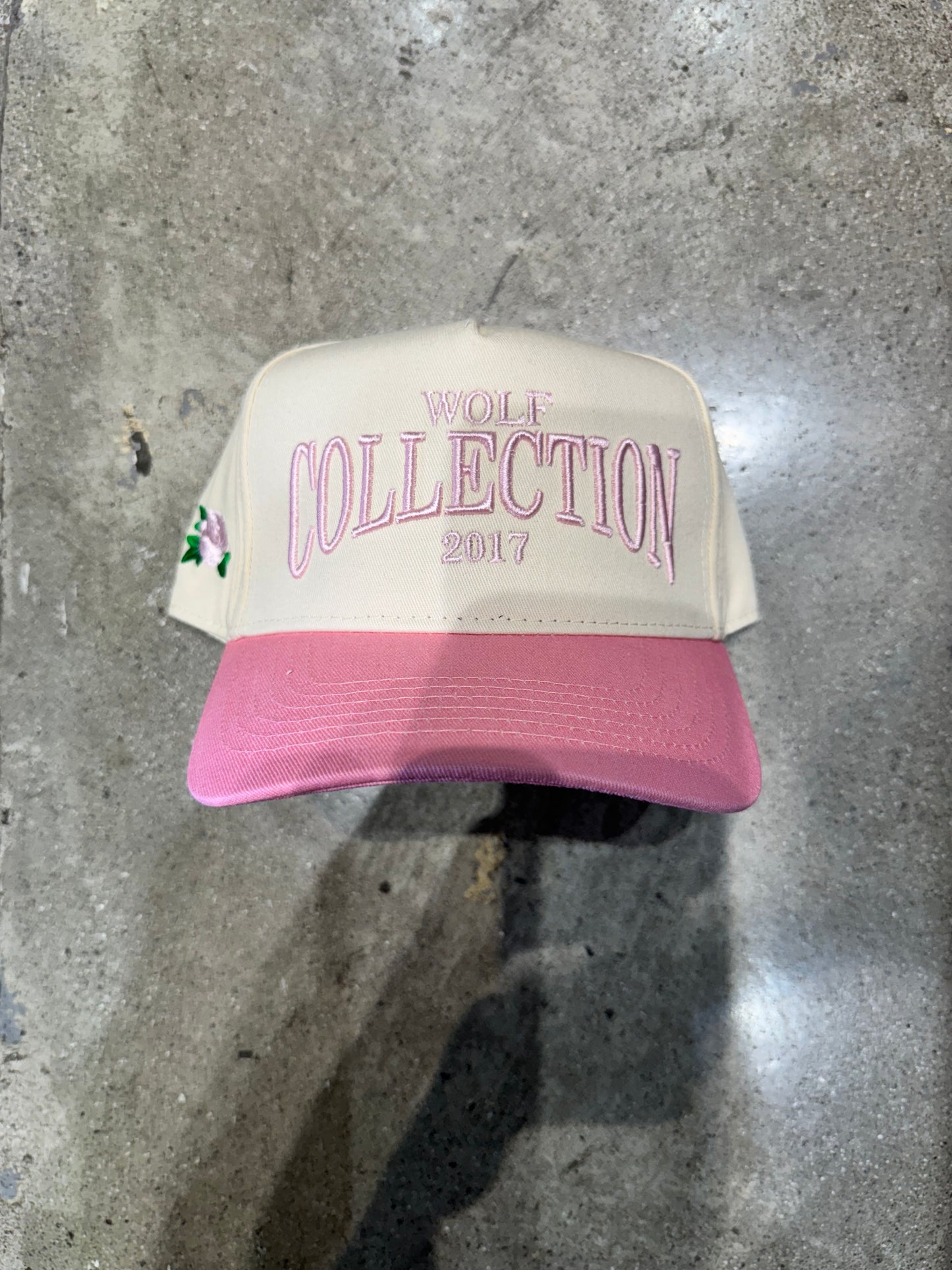 Wolf Collective "Collection" Snapback Cream/Pink