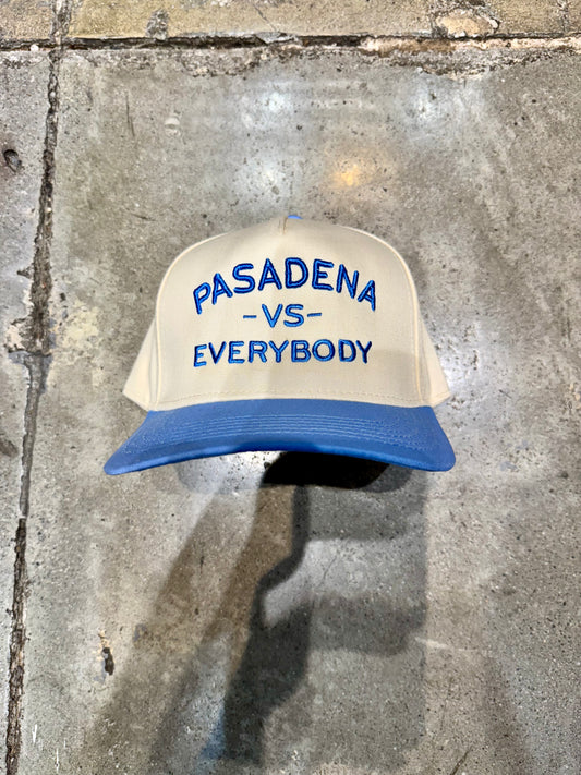 Wolf Collection "Pasadena Vs Everybody" Snapback Cream/Baby Blue