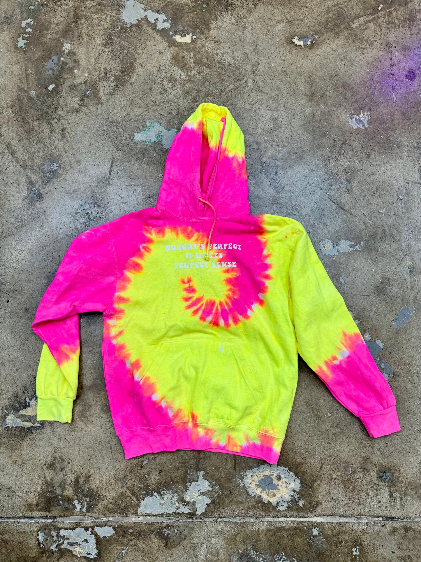 Nobodys Perfect Tye Dye Hoodie Small