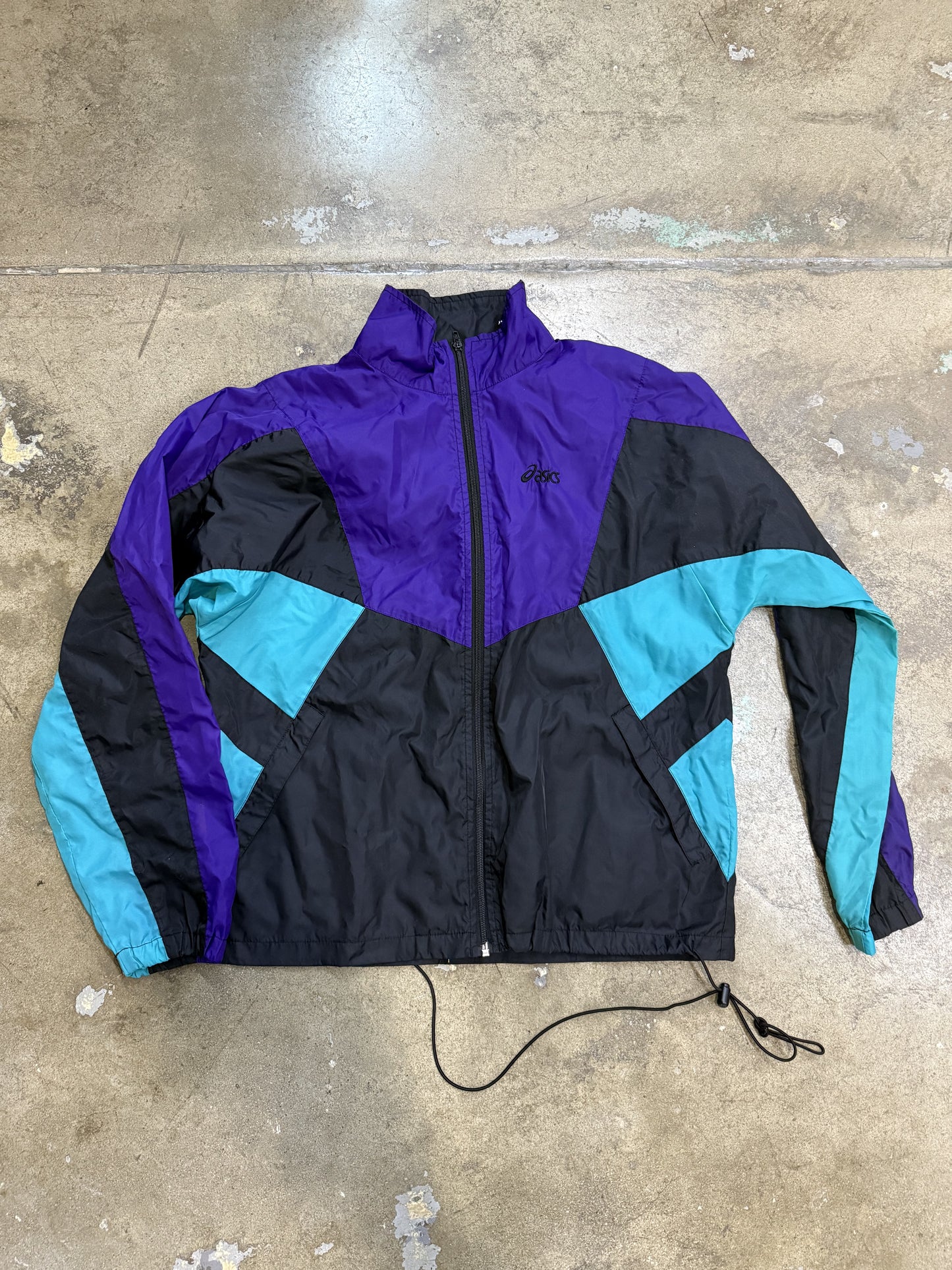 Asics Windbreaker Jacket Purple/Black Medium