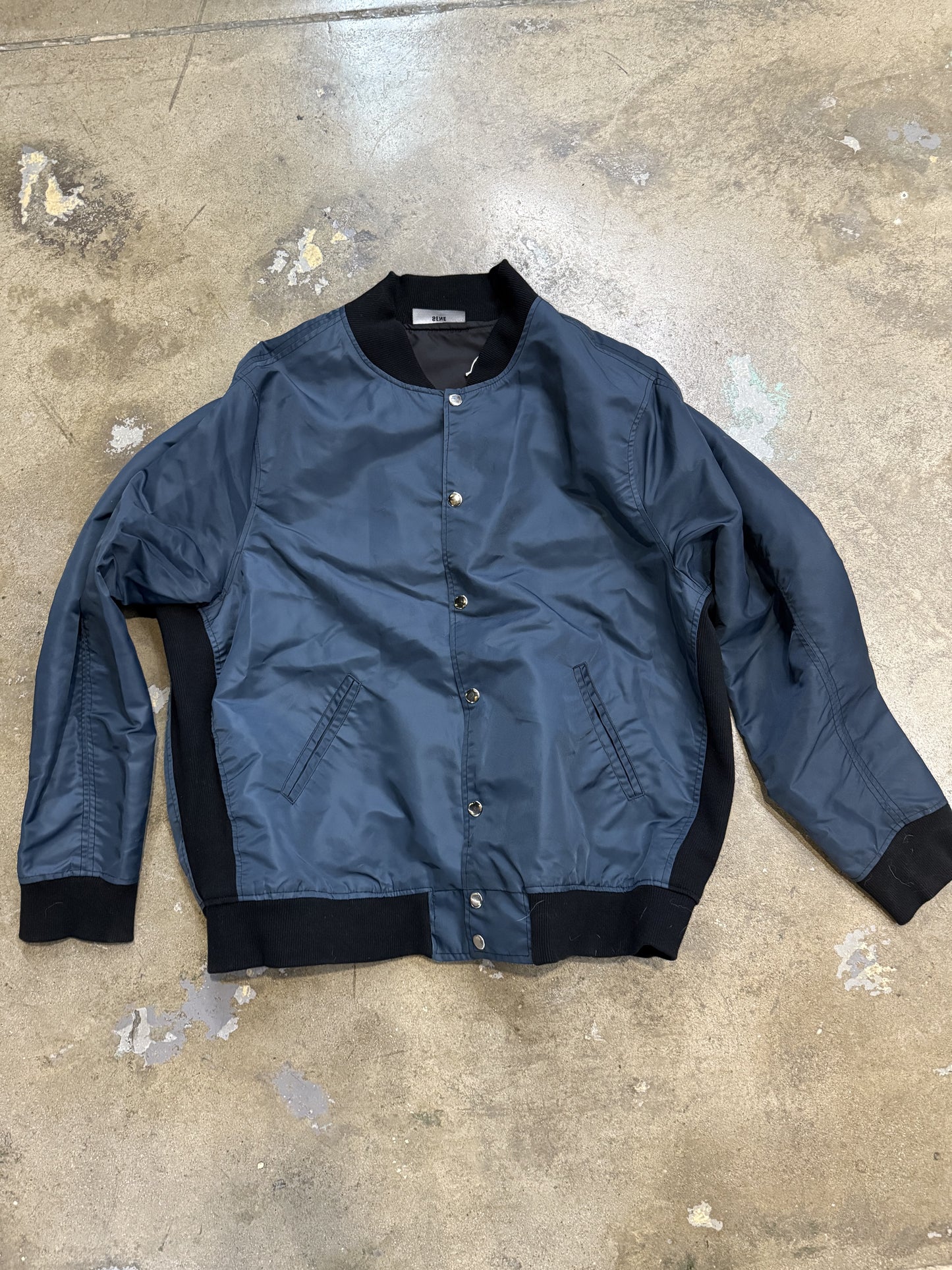 Sene Studio Satin Bomber Navy L/XL