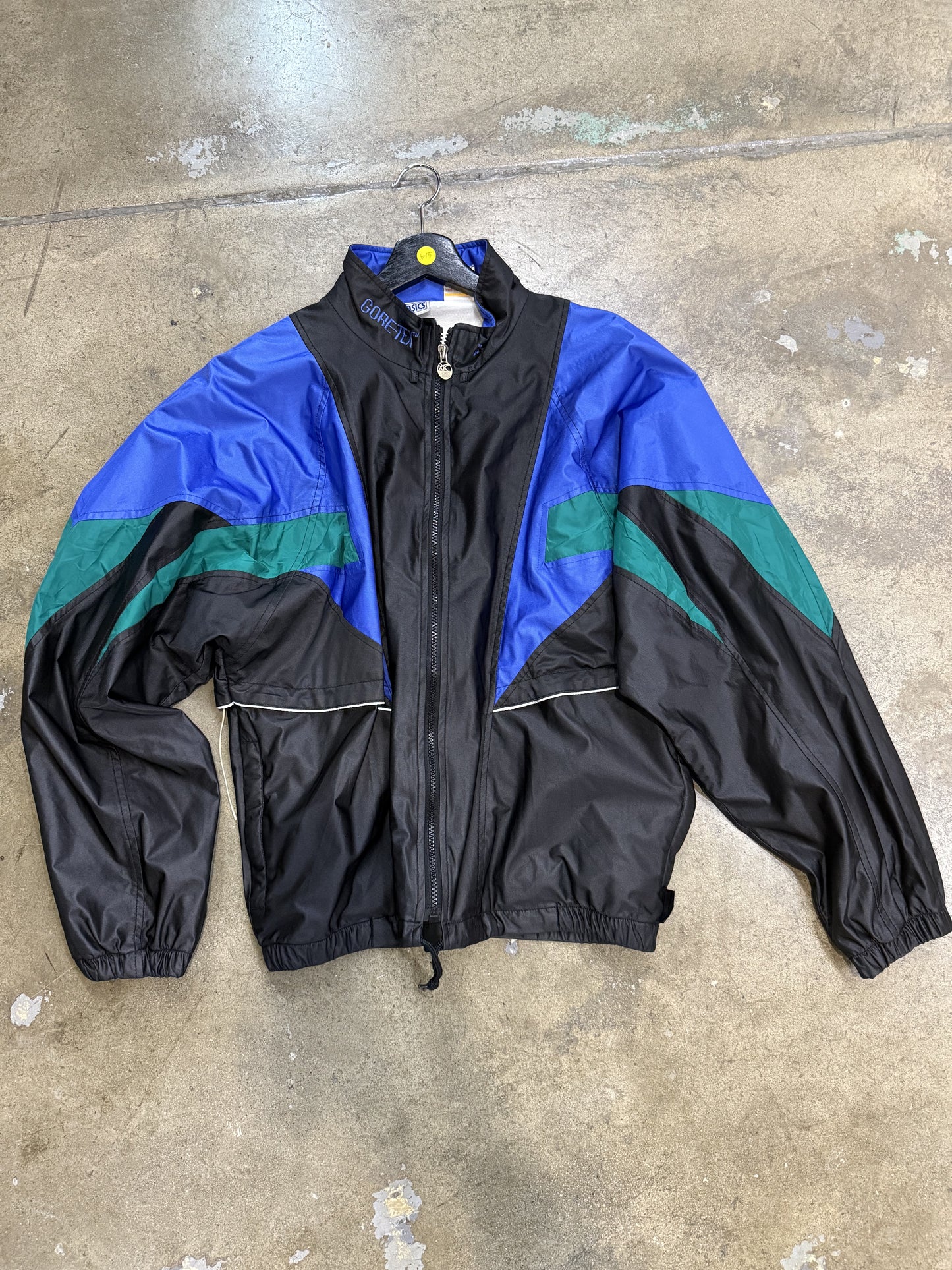 Asics Gore-tex Windbreaker Track Jacket Blue/Black Large