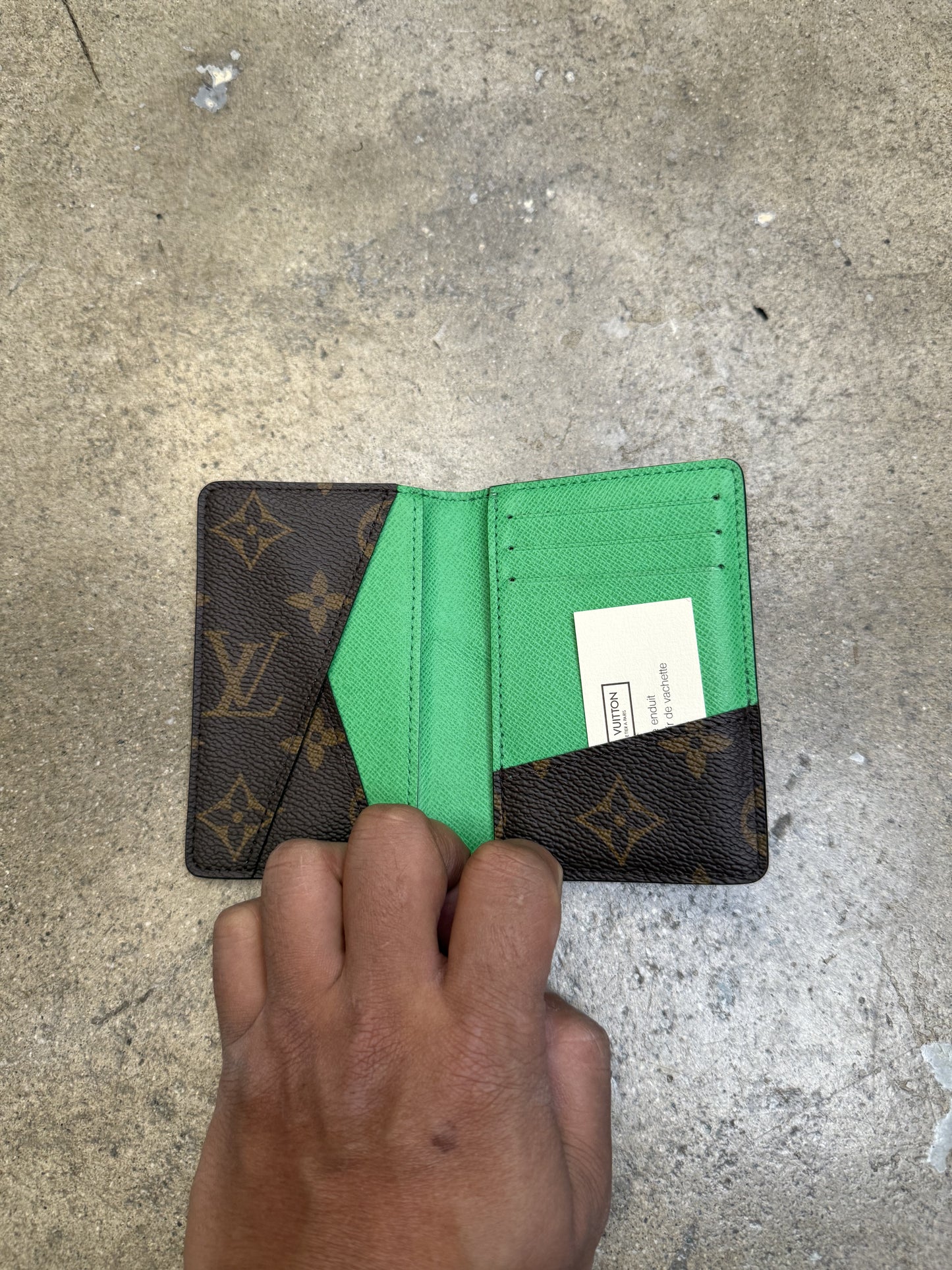 Louis Vuitton Pocket Organizer Brown/Green