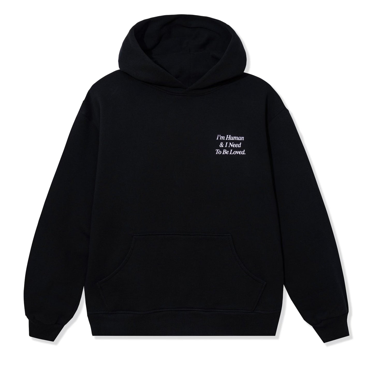 Lavender I'm Human Hoodie Black