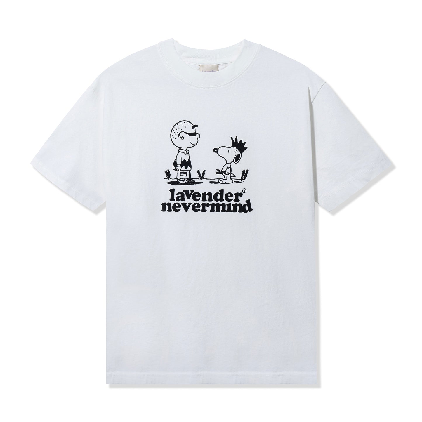 Lavender Nevermind Peanuts T-Shirt White