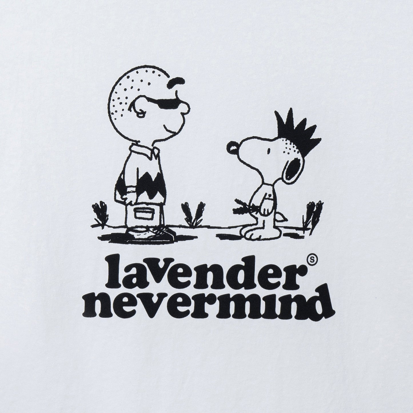 Lavender Nevermind Peanuts T-Shirt White