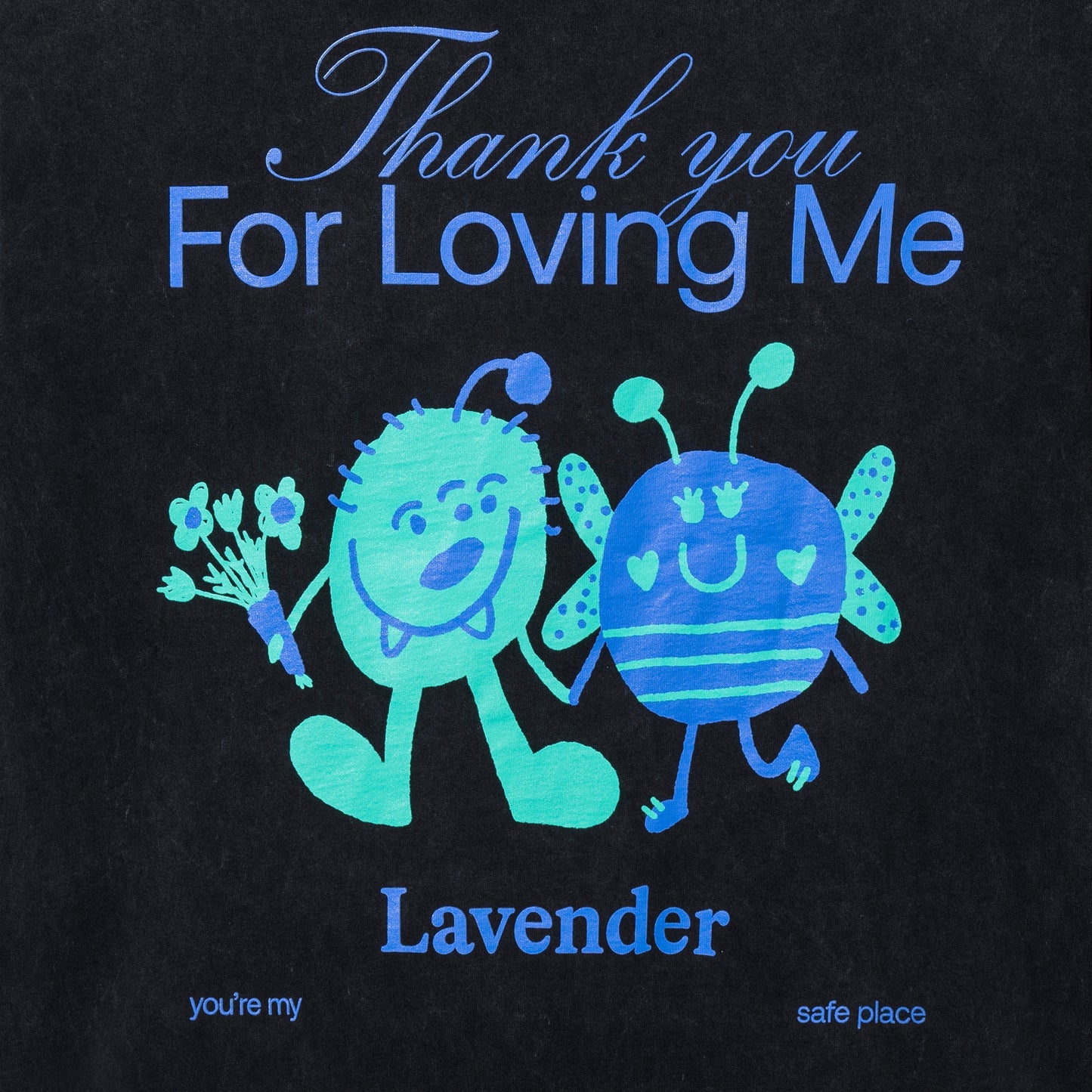 Lavender Loving Me T-Shirt Washed Black