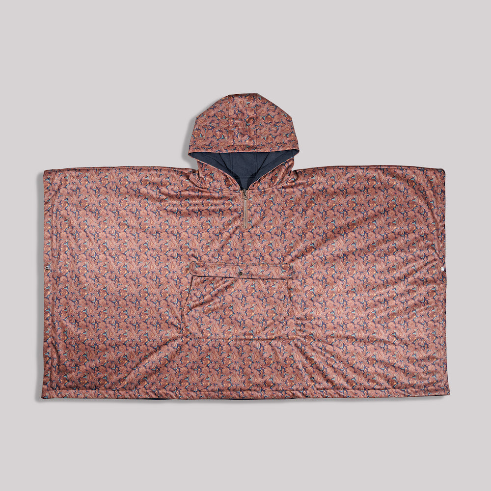 Sango Paisley Reversible Poncho