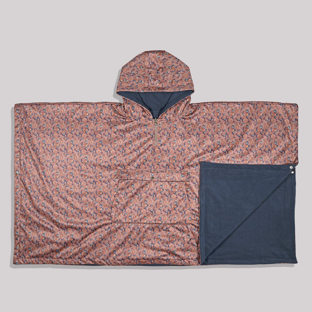 Sango Paisley Reversible Poncho