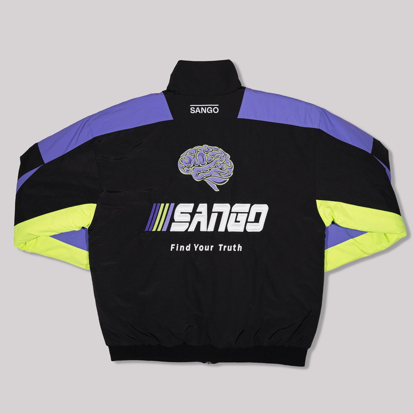 Sango 90's Team Jacket  Lavender Blue / Neon Lime / Midnight Black