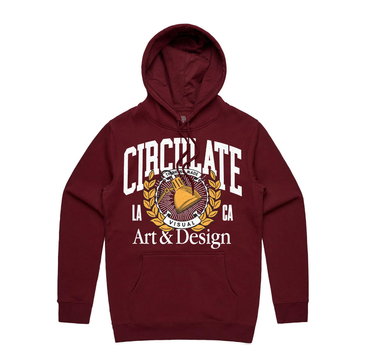 Circulate Art & Design Hoodie Burgundy